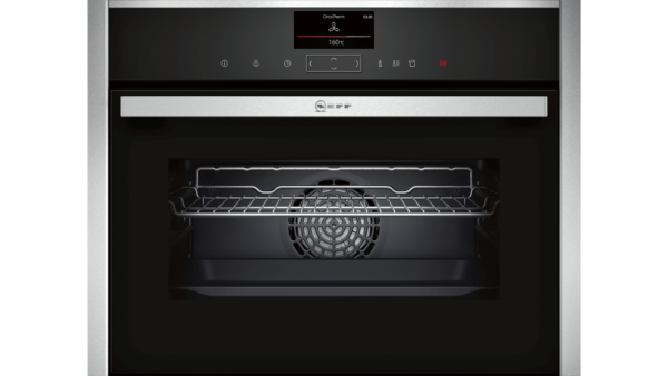 NEFF N90, BUILT-IN COMPACT OVEN WITH STEAM FUNCTION, 60 X 45 CM, STAINLESS STEEL – C17FS32H0B