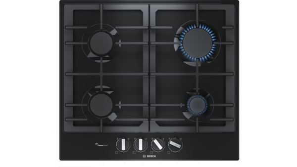 BOSCH Series 6, Gas Hob, 60 cm, Black - PCP6A6B90