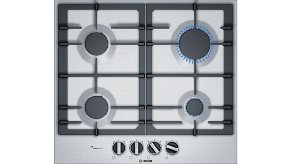 BOSCH Series 6, gas hob, 60 cm, Stainless steel - PCP6A5B90