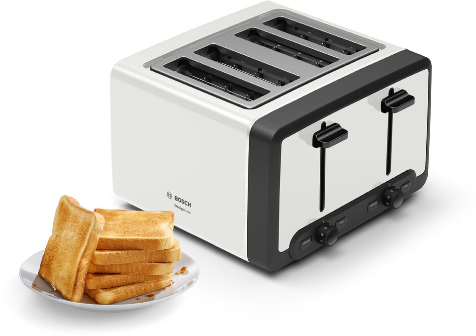 Bosch 4 Slice Toaster White TAT5P441GB