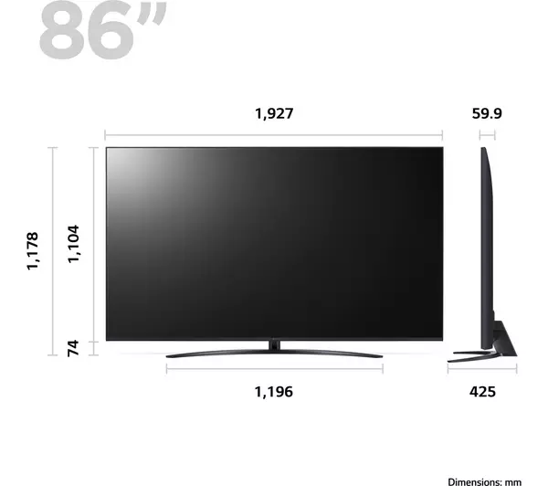LG 86″ 4K Ultra HD LED TV – 86UR81006LA.AEK