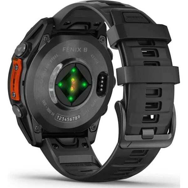 Garmin fēnix® 8 47 mm AMOLED Slate grey with Black silicone band 010-02904-00 - Image 2