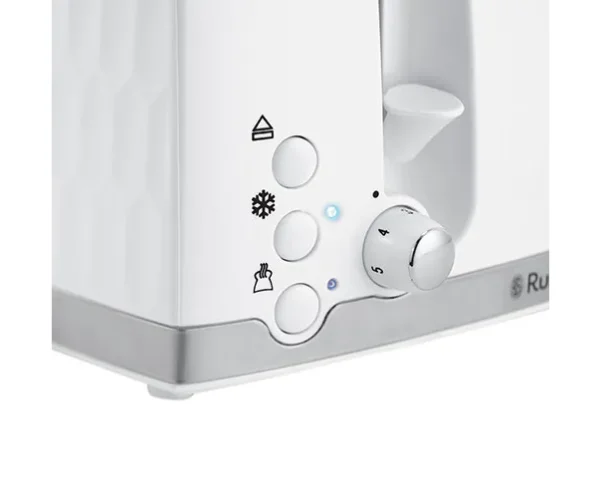 Russell Hobbs Honeycomb 4 Slice White Toaster 26070 - Image 2