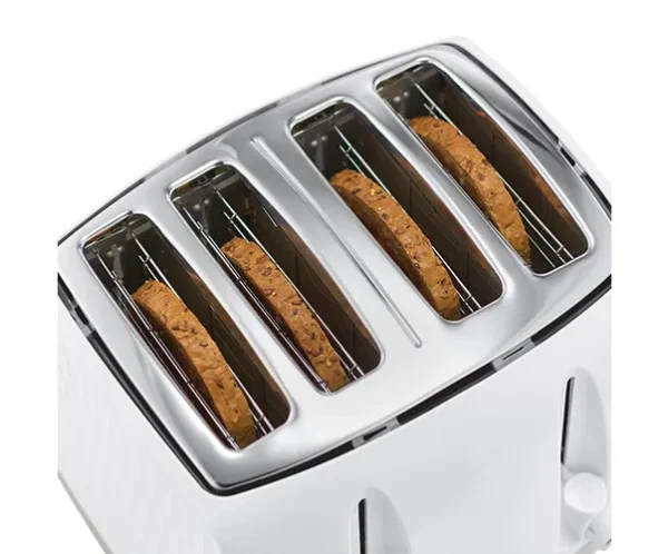 Russell Hobbs Honeycomb 4 Slice White Toaster 26070 - Image 4
