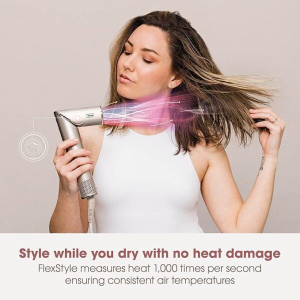 Shark Flex Style 4-in-1 Air Styler & Hair Dryer For Curly & Coily Hair Stone HD435SLUK - Image 5