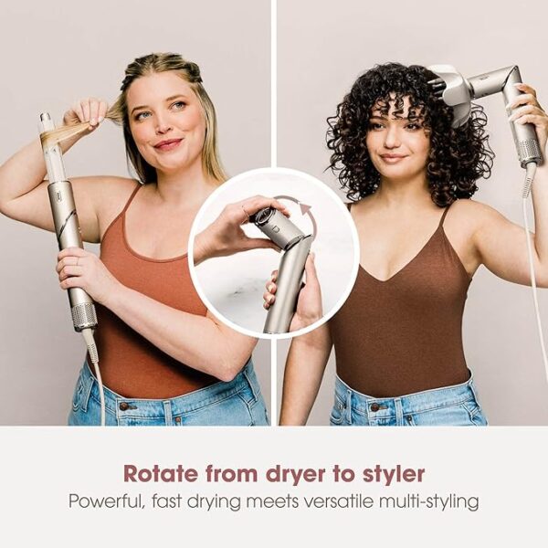 Shark Flex Style 4-in-1 Air Styler & Hair Dryer For Curly & Coily Hair Stone HD435SLUK - Image 3
