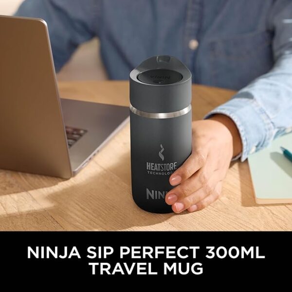 Ninja 300 ml Sip Perfect Travel Mug Black DW1203EUUKBK - Image 6